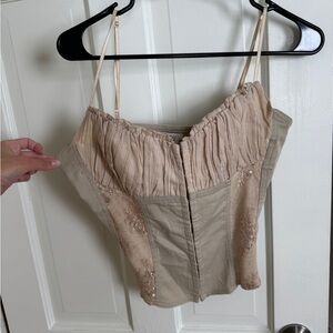 Tan Sleeveless Bustier Camisole